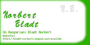 norbert bladt business card